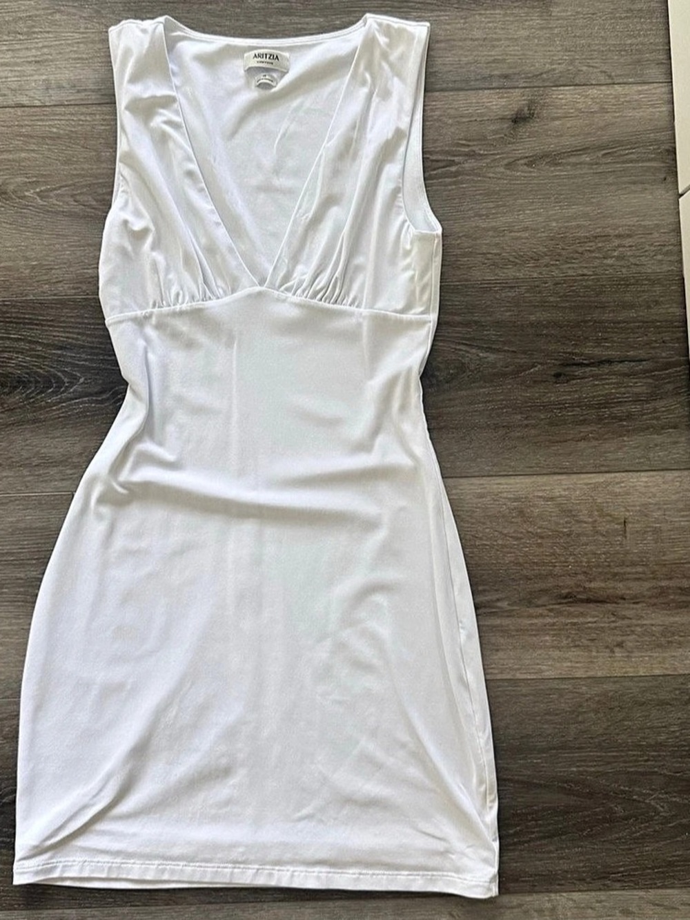 Aritzia White Original Contour Fascinate Dress
